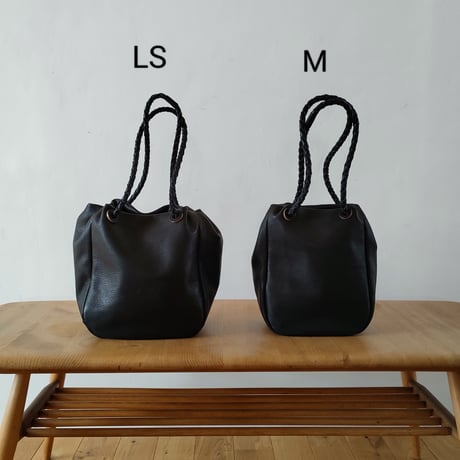 山羊革 巾着トートバッグ-LS（Lショート）サイズ／細ロープ（GOKT-LS-(S)）