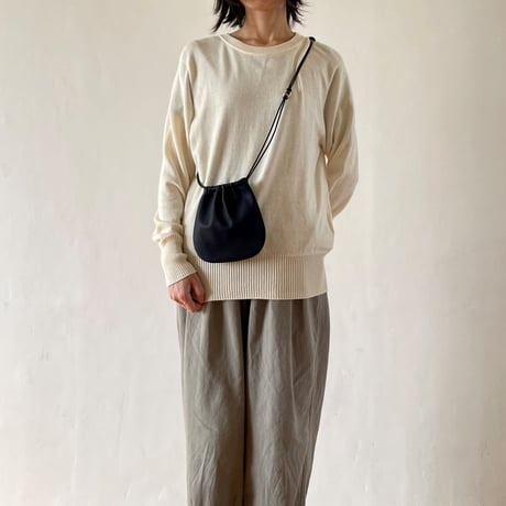 仔牛革 ミニ巾着　Sサイズ・ロング（ポシェット）（CMK-S-L）