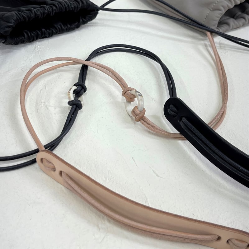 仔牛革 ミニ巾着 Mサイズ・ロング（ポシェット）（CMK-M-L  