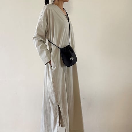 モチーフ刺繍・鹿革ミニ巾着　Sサイズ・ロング（ポシェット）（DMK(P)-S-L）