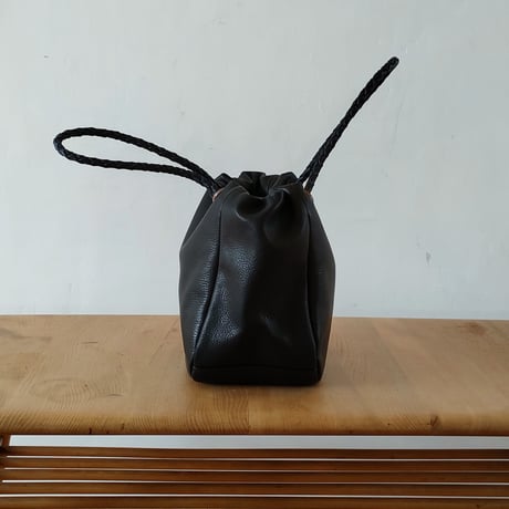 山羊革 巾着トートバッグ-LS（Lショート）サイズ／細ロープ（GOKT-LS-(S)）