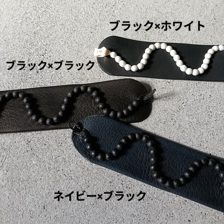 Deer×Shell 珠ブレスレット（DBBR）　太幅