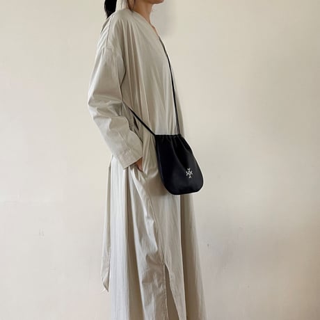 モチーフ刺繍・鹿革ミニ巾着　Mサイズ・ロング（ポシェット）（DMK(P)-M-L）