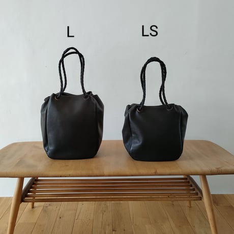 山羊革 巾着トートバッグ-LS（Lショート）サイズ／細ロープ（GOKT-LS-(S)）