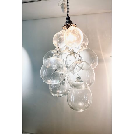 おおやぶみよ＿Memory/pendant light/ball/clear/コード/ブロンズ