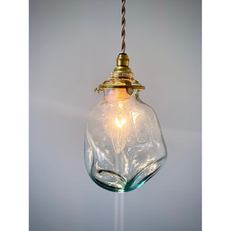 おおやぶみよ＿PAPIER/pendant light /Blue gray/コード/真鍮