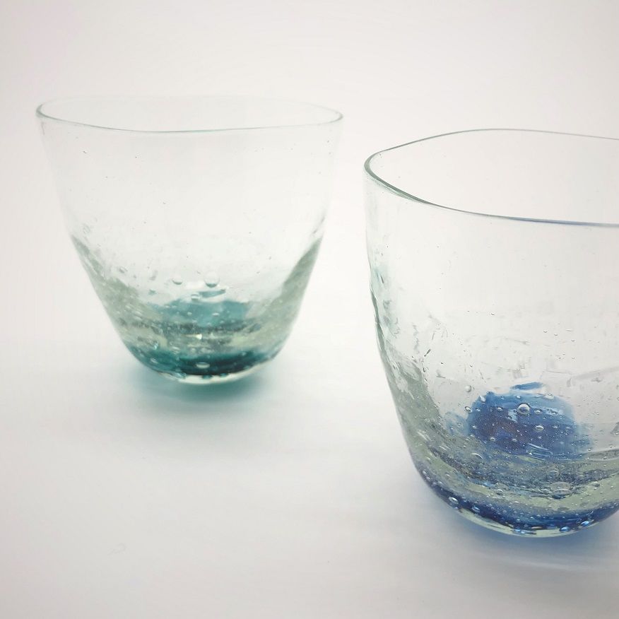 おおやぶみよ＿星月夜グラス（底青） | HIZUKI