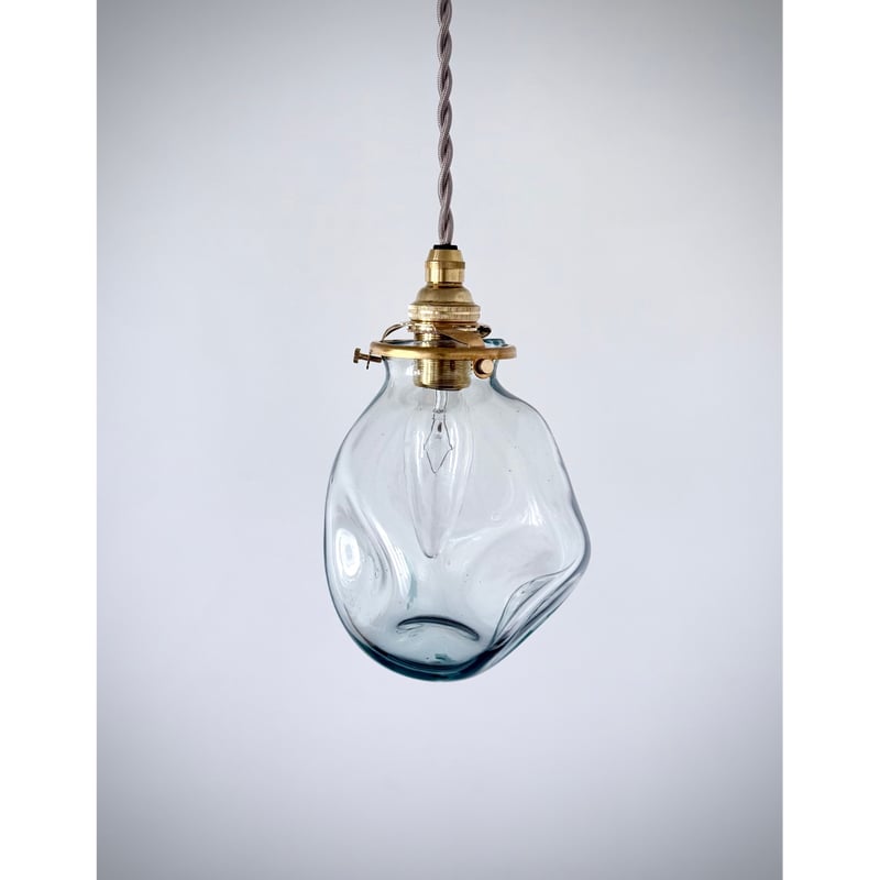 おおやぶみよ＿PAPIER/pendant light /Blue gray/コード/真鍮 |
