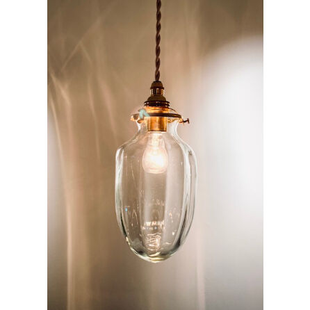 おおやぶみよ＿ランプシェード（丸長）モール コード/真鍮 | HIZUKI