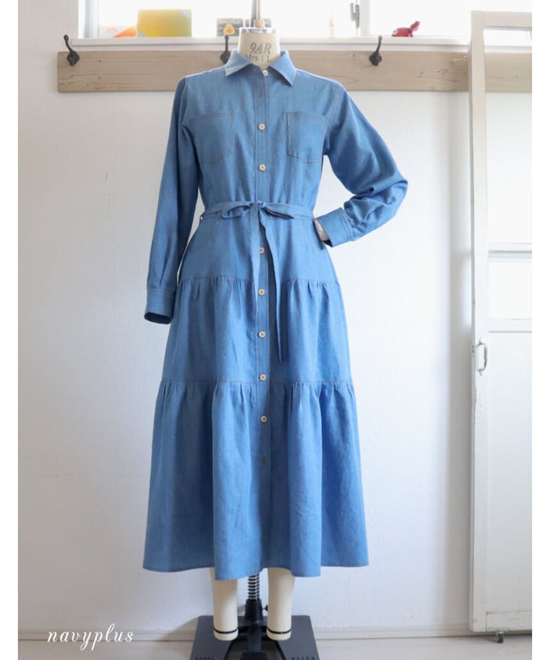 ティアードシャツワンピース 15号（A3ダウンロード用） | 型紙屋 Navy Plus