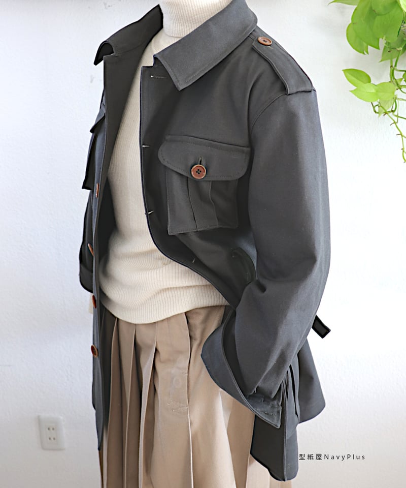 【Safari掲載 WP WESTPOINT】23AW限定ボアピーコートLサイズ Jackal 140sソフトメルトン Pコート （ピーコート）｜L size