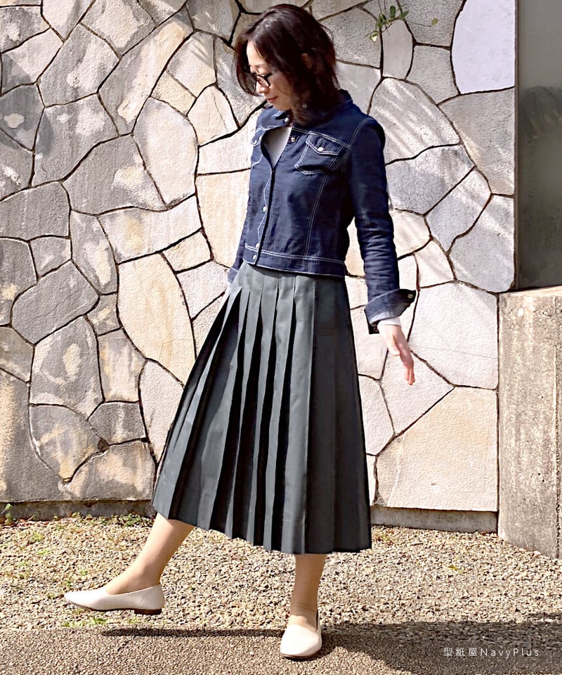 総プリーツスカート 7～15号（A0印刷済み型紙） | 型紙屋 Navy Plus