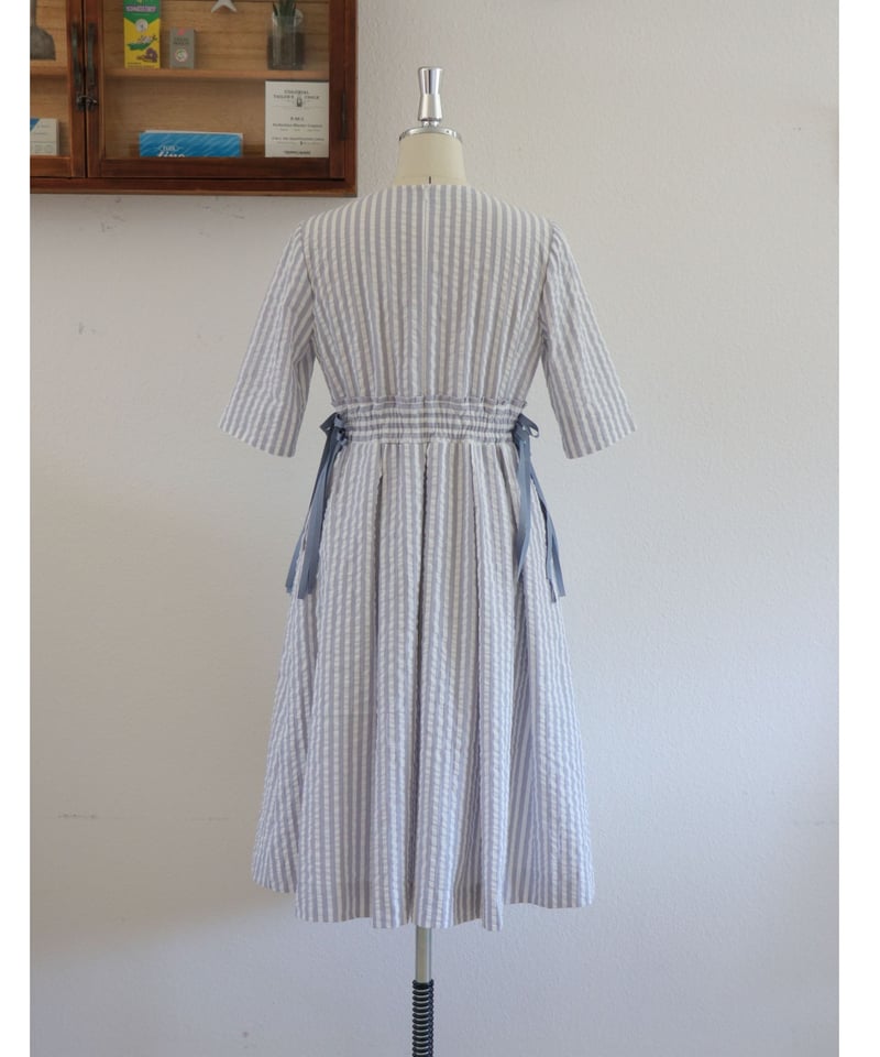 UN3D ドローストリングワンピース UN3D 異素材ドローストリングロングワンピース 36 ワンピース