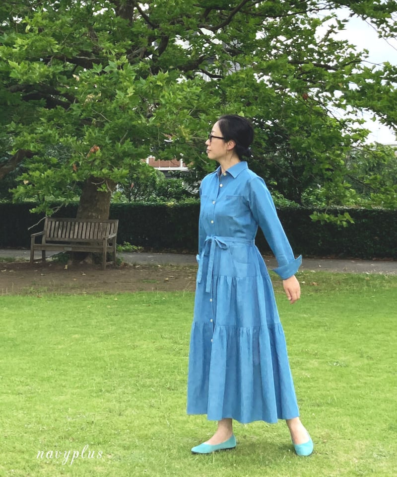 ティアードシャツワンピース 7~15号（A0印刷済み型紙） | 型紙屋 Navy Plus
