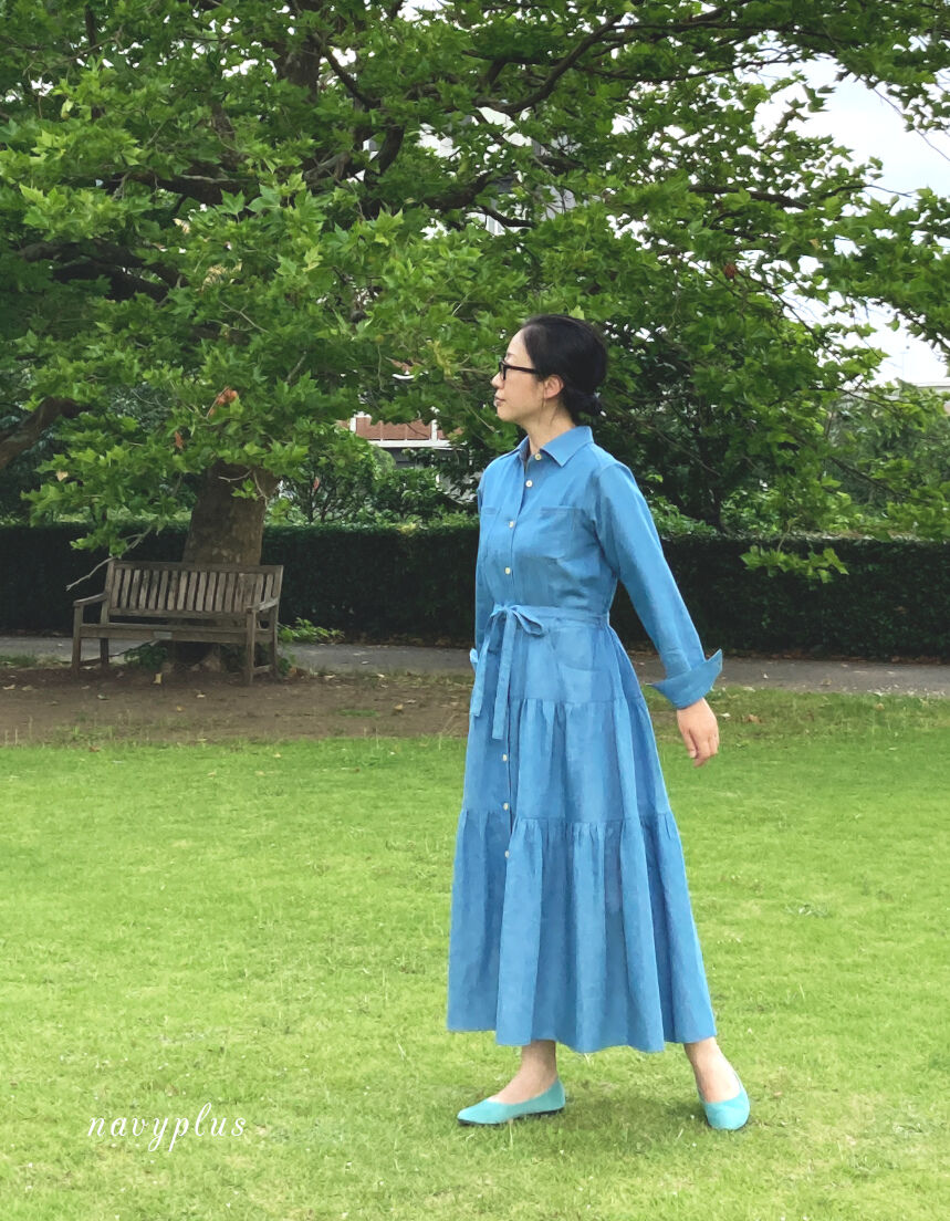 ティアードシャツワンピース 7~15号（A0印刷済み型紙） | 型紙屋 Navy Plus