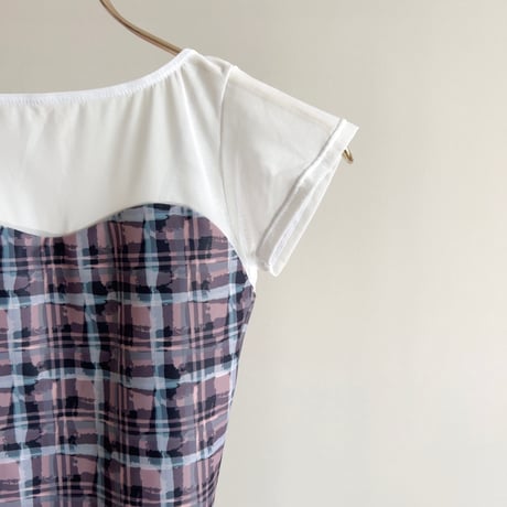 Mist Tartan（ミストタータン） B Neck / Half Sleeve　⑧