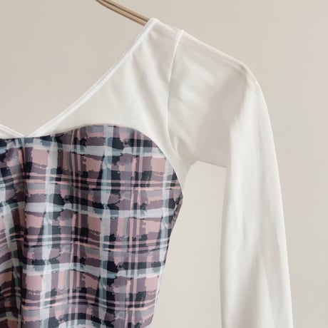 Mist Tartan（ミストタータン） V neck / Long Sleeve　⑦