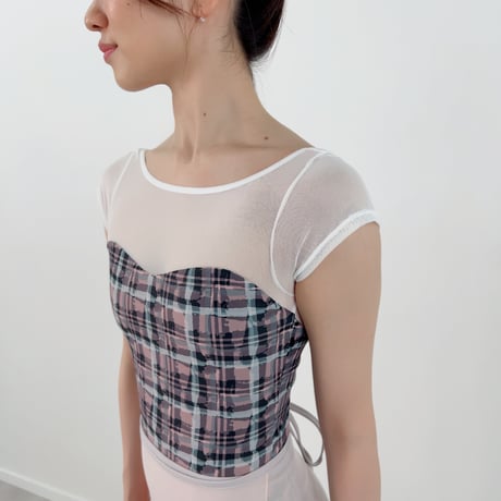 Mist Tartan（ミストタータン） B Neck / Half Sleeve　⑧