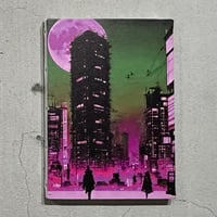 「東京月光奇譚」アートワーク（ロゼ）　A4キャンバス