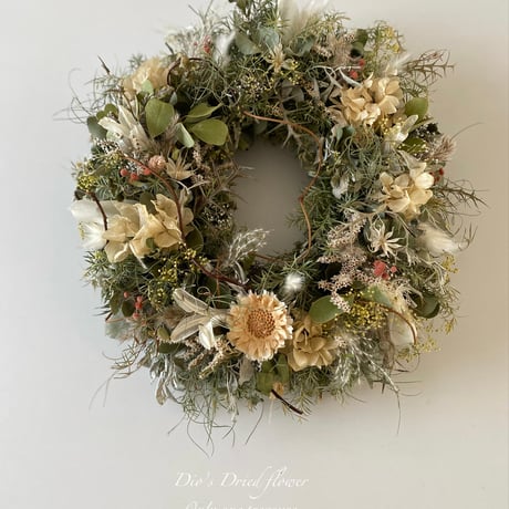 1.クリスマスハーフリース ハーフリース/クリスマスにも。正月飾りにも。ホワイト