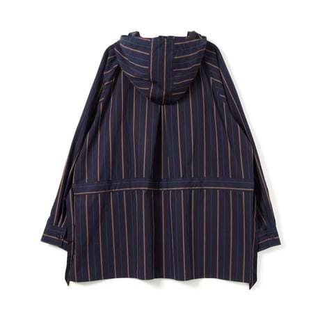 STRIPE SMOCK SHIRT / black
