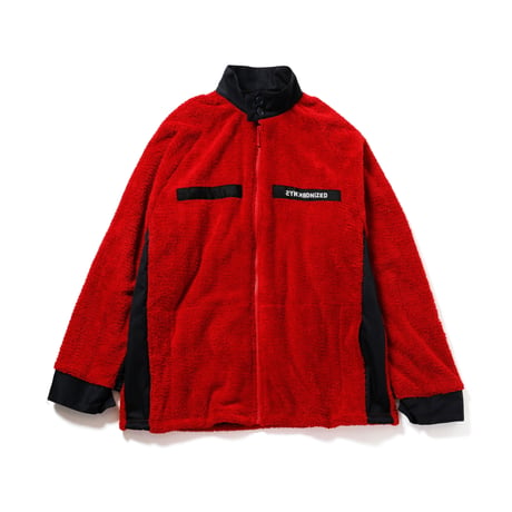 FLEECE HARRINGTON JACKET / red