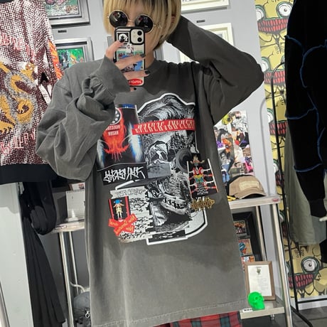 【dib】 Digital Collage Graphic T-shirt “INJECT THE HYPE”