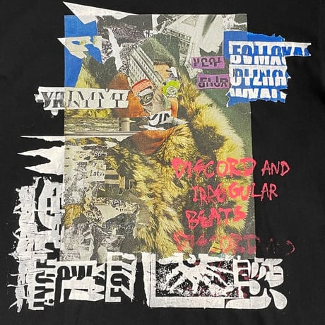 “dib” ONE-OFF COLLAGE T-SHIRTS / black
