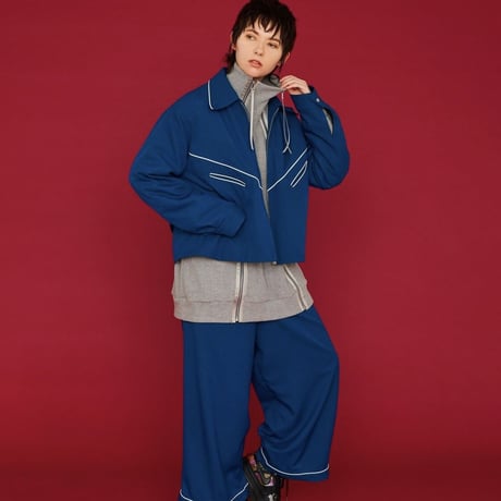 LINE ZIP JACKET / blue