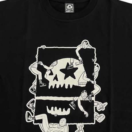 ドクロとはみ出しものたち TEE / BLACK