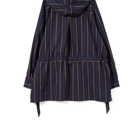 STRIPE SMOCK SHIRT / black