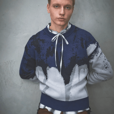"LIQUID" KNIT PULLOVER