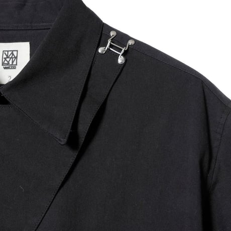 ONE SIDE FLAP SHIRT / black