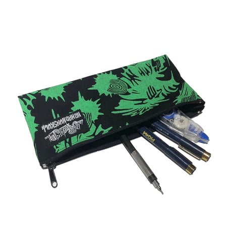 Pen case / plant (black×green)