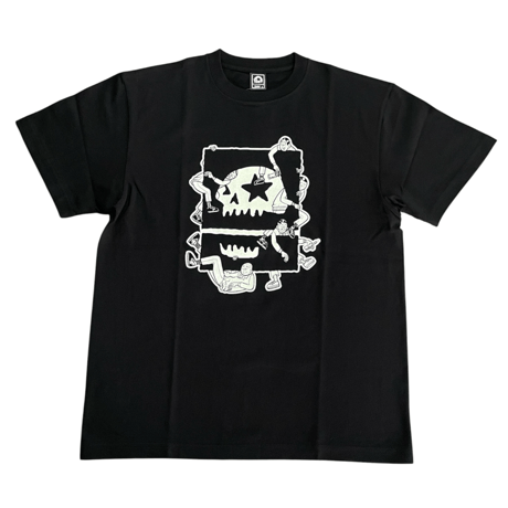ドクロとはみ出しものたち TEE / BLACK
