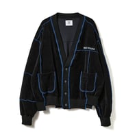 GRID SWITCH CARDIGAN / black