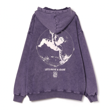 "TP" WASHED HOODIE / purple