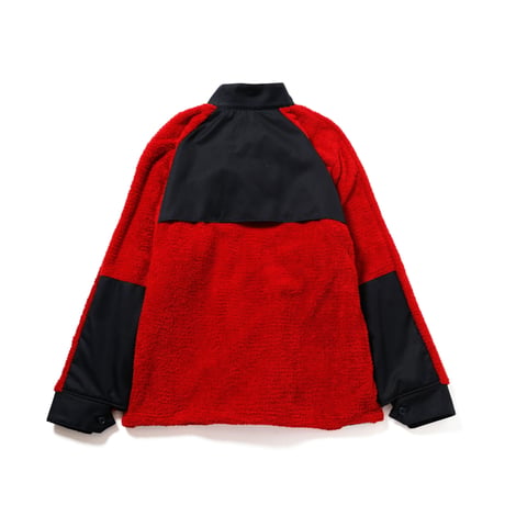 FLEECE HARRINGTON JACKET / red