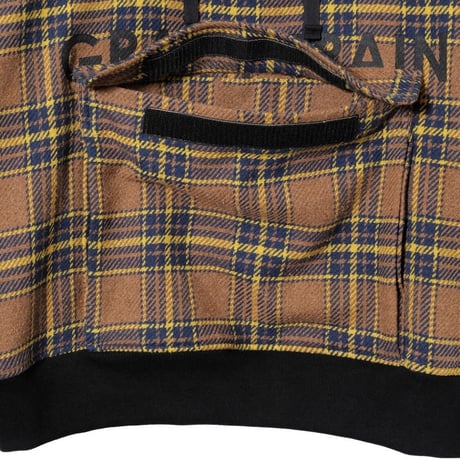CHECK HALF ZIP PARKA / brown