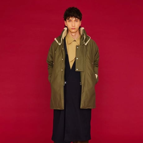 BOA STAND COLLAR COAT / green