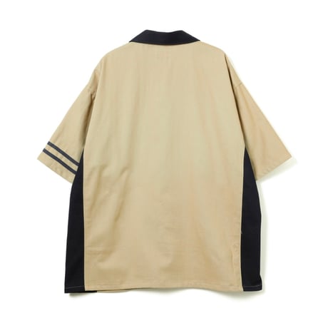 HALF ZIP H/S SHIRT beige
