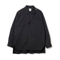 ONE SIDE FLAP SHIRT / black