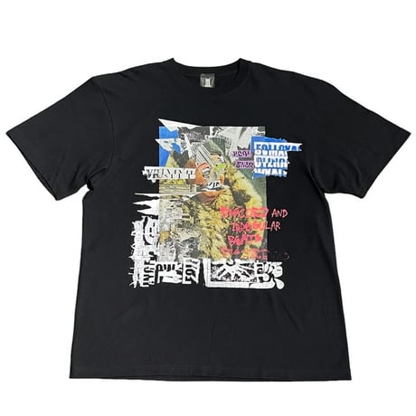“dib” ONE-OFF COLLAGE T-SHIRTS / black