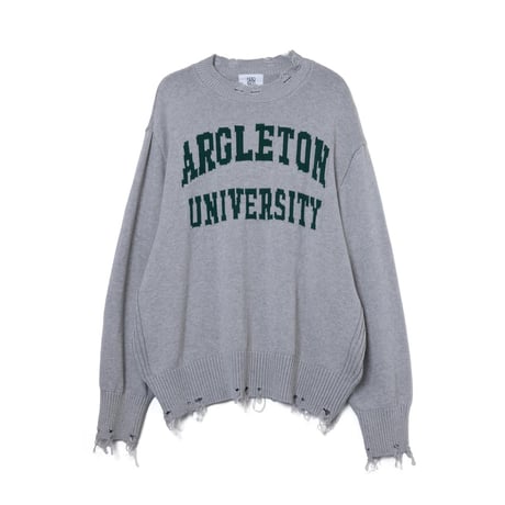 FAUX SWEATSHIRT KNIT / gray