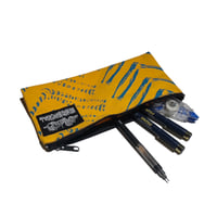Pen case / yellow blue