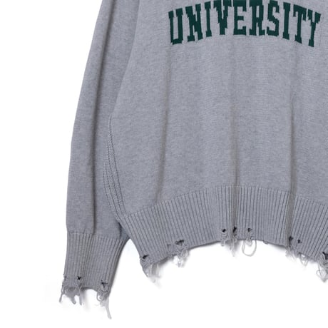 FAUX SWEATSHIRT KNIT / gray