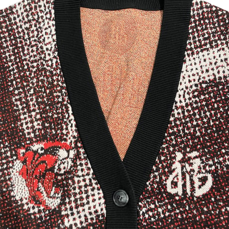 【dib】 Jacquard Knit Cardigan　“Mythic Eastern Beasts”