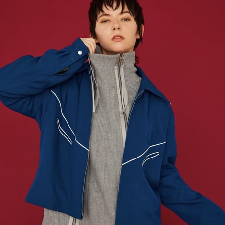 LINE ZIP JACKET / blue
