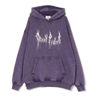 "TP" WASHED HOODIE / purple