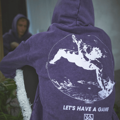 "TP" WASHED HOODIE / purple